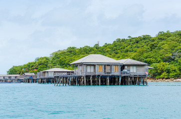 Water bungalow village