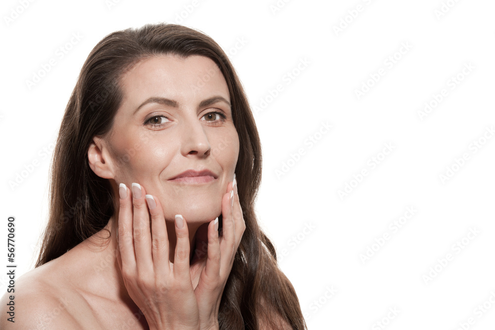 Wall mural Portrait of middle-aged woman