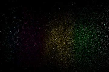 Abstract splashes of water on a black background