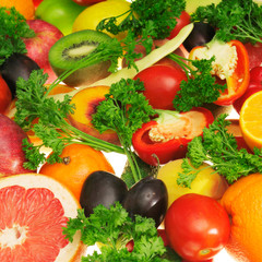 Fototapeta na wymiar fruits and vegetables background