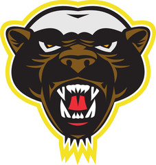 Honey Badger Mascot Head