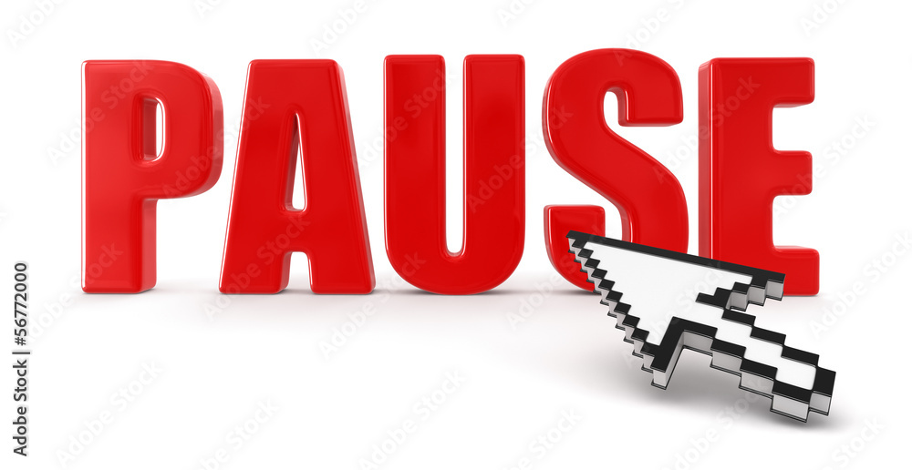 Poster pause and cursor (clipping path included)