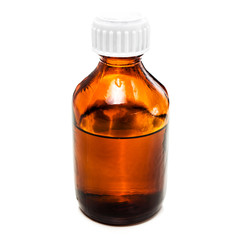 Amber dropper  bottle with oil, medicine or other beneficial liq