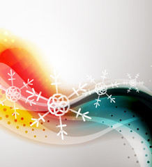 Abstract Christmas wavy line background
