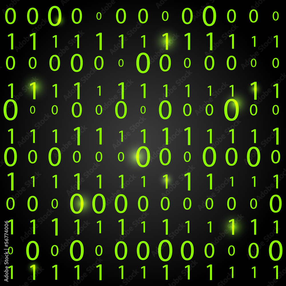 Fototapete binary code background - concept of information tehnologies 2