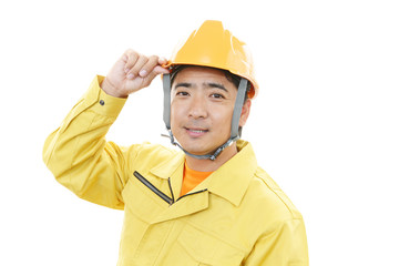 笑顔の労働者