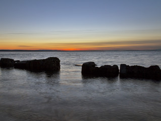 Fototapeta na wymiar Burghead BEACH SUNSET