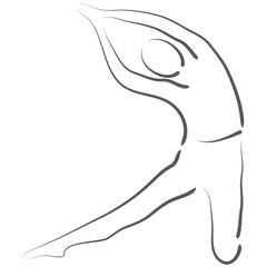 Yoga - Baum - Logo, Übungen für den Körper, der beweglich bleibt