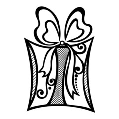 Ornamental Holiday Gift (Vector), Patterned design