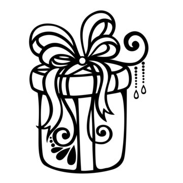 Ornamental Holiday Gift (Vector), Patterned design