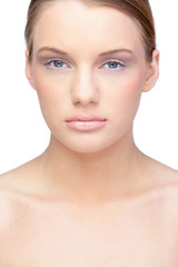 Obraz na płótnie Canvas Gorgeous blonde model wearing natural make up