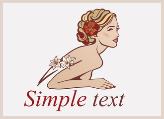 Girl in the art Nouveau style.