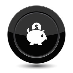 Button with piggy bank