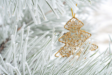 decoration on Christmas tree
