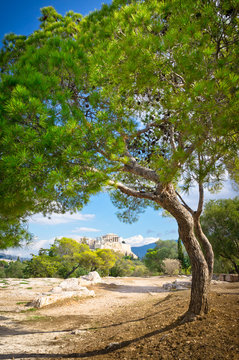 Beautiful view of ancient Acropolis, Athens, Greece