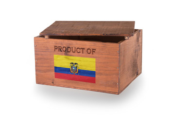 Wooden crate isolated on a white background