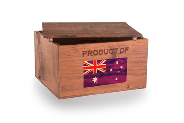 Wooden crate isolated on a white background