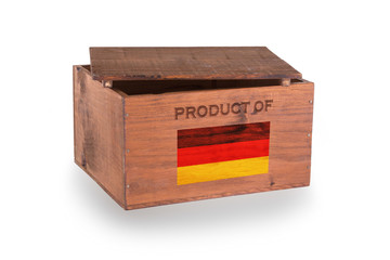 Wooden crate isolated on a white background