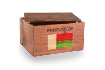Wooden crate isolated on a white background