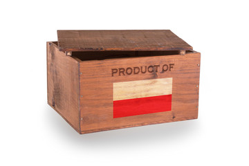 Wooden crate isolated on a white background