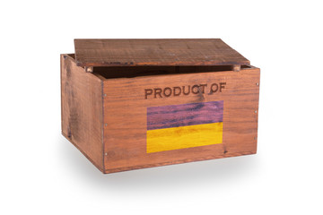 Wooden crate isolated on a white background