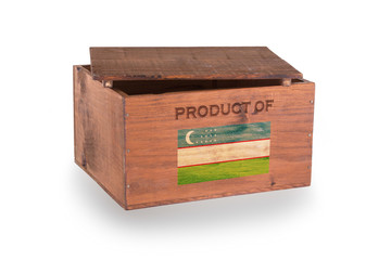 Wooden crate isolated on a white background