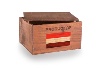 Wooden crate isolated on a white background
