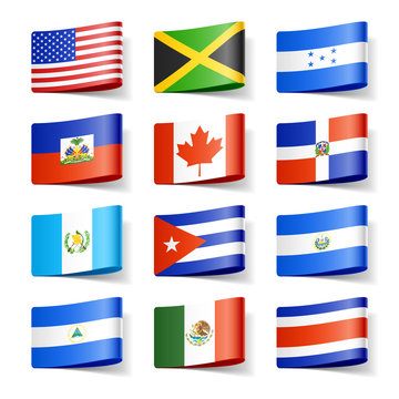 World flags. North America.