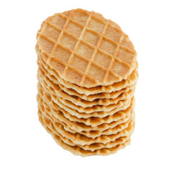 Pile of sweet waffles