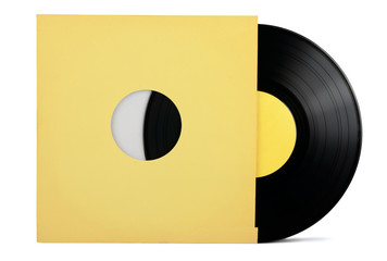 Vinyl record in paper sleeve