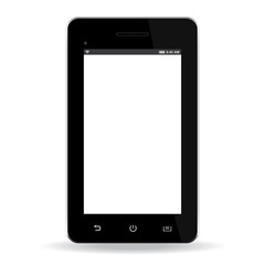 popular vector mobile smartphone with touchscreen isolated