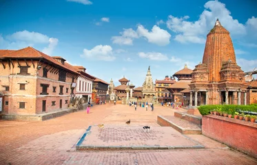 Zelfklevend Fotobehang Bhaktapur Durbar-plein, Kathmandu-vallei, Nepal. © Aleksandar Todorovic