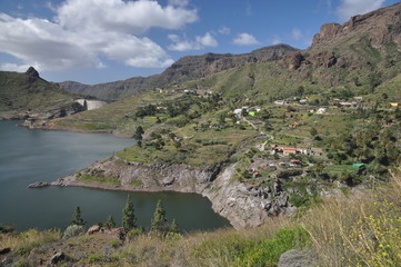 Fototapeta na wymiar Stausee bei Soria, Gran Canaria