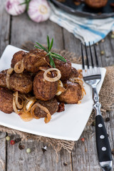 Plate with fresh made Meatballs