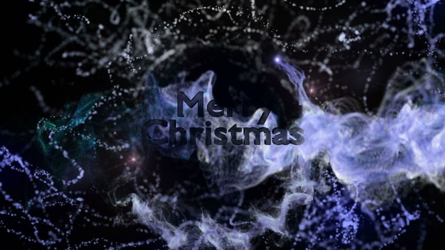 Merry Christmas Text in Particles