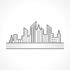 Illustration of abstract black real estate icon  design