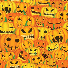 Halloween background with pumpkins