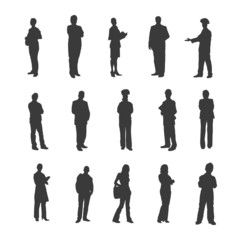 Business people on white background. Vector