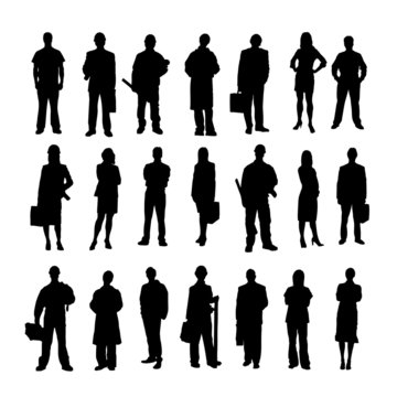 Set of icons with people profession. Vector.