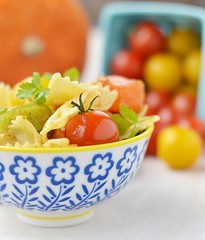 pasta with tomato and pumpkin