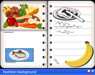 nutrition notebook background