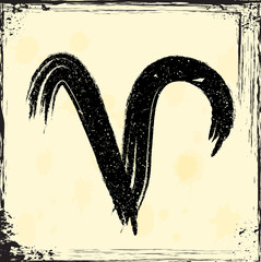 Grunge zodiac sign © miloje