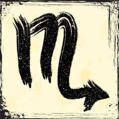 Grunge zodiac sign © miloje