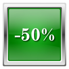 50 percent discount icon