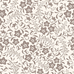 Seamless vintage floral pattern. Vector illustration.