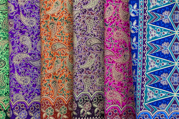background with patterns on the texture of fabric, Bali