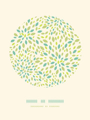 Vector leaf texture circle decor pattern background with