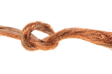 Copper wire on white background