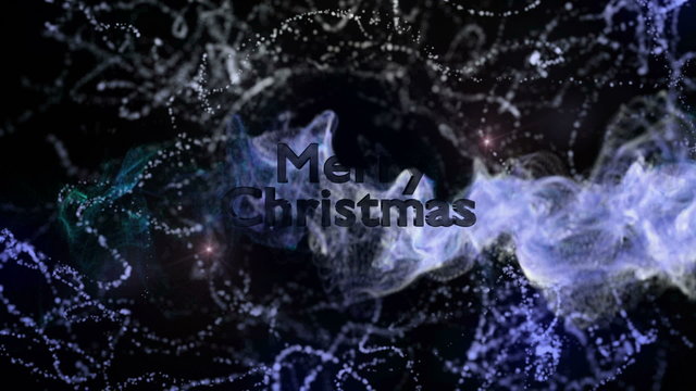 Merry Christmas Text in Particles