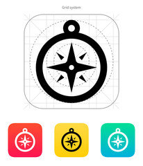 Compass icon. Navigation sign.